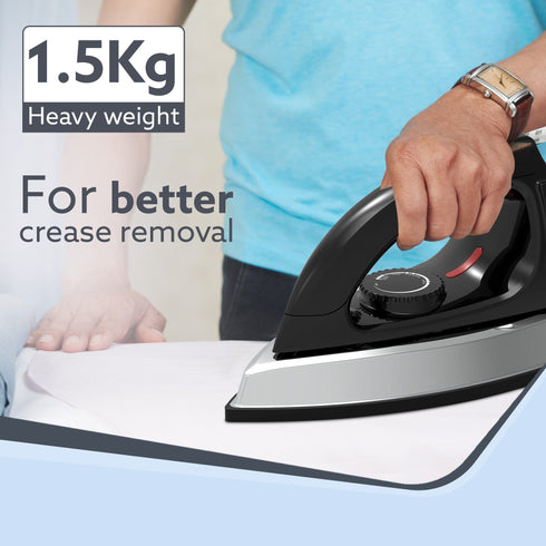 Regal Heavy Weight Electric Dry Iron, 1000W, Black
