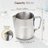 Milk Frothing Pitcher – 350ml Stainless Steel Coffee Jug with Latte Art Pen | Durable 304 Steel Espresso Pitcher for Milk Frothing, Cappuccino & Barista Tools
