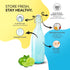 Elegant Flip Top Glass Bottle 1L Blue, 1000ml, Freezer Safe & Leakproof Flip Cap, Blue Colour & Stylish