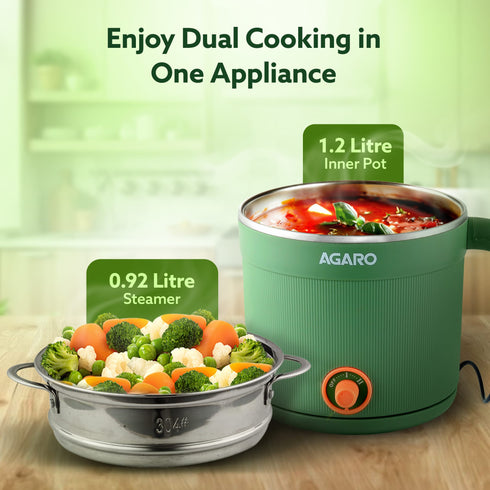 Regency Multi Cook Kettle With Steamer - 1.2 Litres - Sea Green