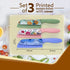 Printed Knife Set, Stainless Steel Knife for Kitchen Use, Set of 3 (Blue, Green, Pink)