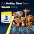 AGARO Rex V2.0 Kids Sonic Toothbrush Refill Heads Pack of 4