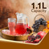 Elegant Glass Pitcher Jug 1.1L, Transparent Beverage Carafe for Home, Office, Pitcher for Serve Water, Milk, Juice, Beverage, Lassi, Cocktail