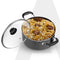 Elegant Non Stick Biryani Pot with Glass Lid, 26 cm Diameter, 5.5L Capacity, Non Stick Coated Aluminium Pot, Side Handle, Gas & Induction Oven Compatible, Biriyani, Pulao