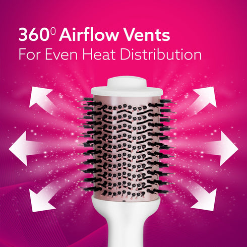 HV2179 Hot Air Brush for Hair, Blow Dryer Brush, Volumizer & Styler, 360° Airflow Vent, Oval Barrel for Hair Volume, Charcoal Bristles, Ceramic Coating Brushing Head, 1200W
