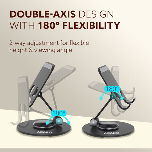 Revolving Mobile Stand – 360° Rotating & Adjustable Phone Holder with Adjustable Height & Angle