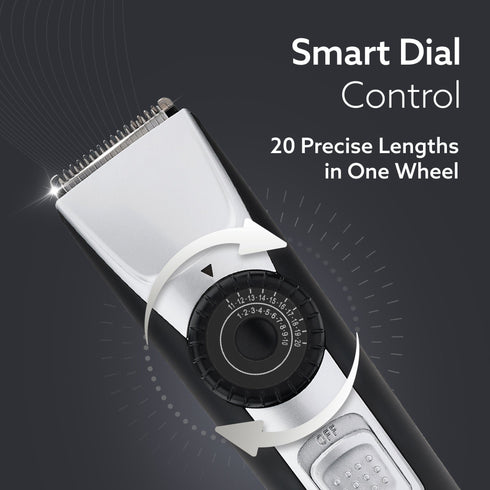 Beard Trimmer MT1155, Adjustable Beard Trimmer for Men with Precision Dial, USB Rechargeable, 20 Length Settings Mustache Trimmer for Mens Gifts