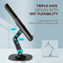 360° Revolving Mobile Stand, Foldable & Sturdy Metal Stand with 360° Rotation, Multiple Height & Angle Adjustments & Anti-Slip pads for Desk, Compatible with Smartphones, Tablets, Kindles & iPad