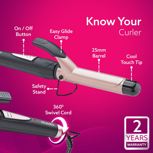 HC-6001 Hair Curler with 25mm Barrel