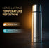Delite Stainless Steel Flask with Bag, 1000ml, Up to 24 Hrs Hot & Cold, ISI Certified, Triple Vacuum Insulated, Leak Proof, Flip Lid Closure, BPA & Rust Free, for Travel, Office & Outdoor Use