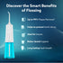 Galaxy Oral Irrigator, Portable, Cordless, Rechargeable, 3 Cleaning Modes, 6 Pressure Levels in Each Mode, IPX7 Waterproof, 230ml Water tank, Flossing at Home & Travel, White & Blue