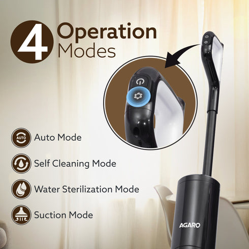 Royal Mop & Vacuum Cleaner, Lightweight Cordless Cleaner for Multi-Surface Hard Floor, Brushless Motor, Smart Display, Self-Propelled Brush Rolling Brush, Self-Cleaning & Sterilization, Great for Sticky Messes
