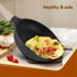 Imperial Granite Non Stick Cookware Set, 4pcs Cookware Set, 24cm &16cm Sauce pan with Lid, 28cm Deep Fry Pan with Lid, Cast Aluminium, Gas & Induction Compatible
