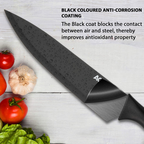 Royal Knife Set of 6pcs SS Black