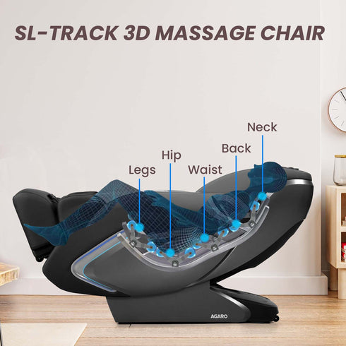 MC 8012 Full Body Massage Chair Zero Gravity - Black