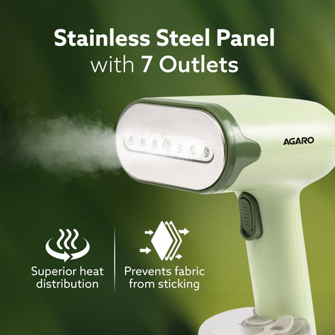 Regency Handheld Garment Steamer, Wrinkle Remover, Iron, Fast Heat, Ceramic Steam Nozzle, 1200W, 250 ML Water Tank, Detachable Fabric Brush