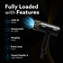 Premium Hair Dryer for Men with 1400 Watts Motor, 3 Temperature Settings & Cool Shot Button- Black
