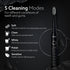 COSMIC ADVANCE Sonic Electric Tooth Brush For Adults With 5 Modes, 2 Brush Heads & Rechargeable With 4 Hours Charge Lasting Up To 25 Days, Power Toothbrush, (Black)