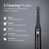 COSMIC LITE Sonic Electric Tooth Brush For Adults With 5 Modes, 2 Brush Heads & Rechargeable With 4 Hours Charge Lasting Up To 25 Days, Power Toothbrush, (Black)
