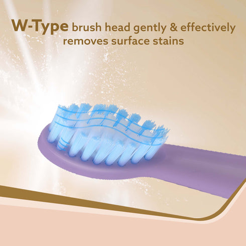 Cosmic Lite Refill Pack 4+1 pcs, Nylon Bristles, Washable, Purple