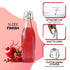 Elegant Flip Top Glass Bottle 1L Transparent, 1000ml, Freezer Safe & Leakproof Flip Cap, Clear & Stylish