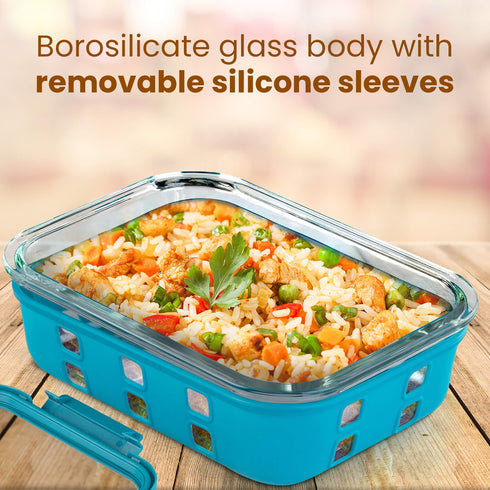 Imperial Glass Containers - 370, 640, 1050 ml - Cyan