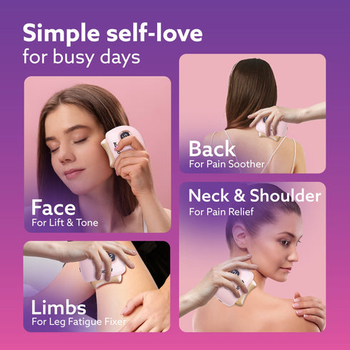 Electric Gua Sha Massager 1719 blends traditional skincare with modern tech. With 9 modes, red light therapy, sonic pulses, and heat therapy, it helps reduce acne, smooth wrinkles