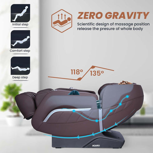 MC 7012 Full Body Massage Chair Zero Gravity - Brown
