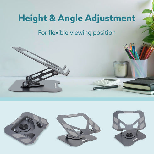 Metal Laptop Stand, 360° Rotating