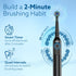 Cosmic Oscillating Electric Tooth Brush for Adults, Nylon Soft Bristles, Replaceable Brush Head, Rechargeable, Power Oscillating Toothbrush, Black