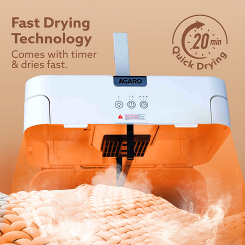 Regal Portable Clothes Dryer, Automatic Clothes Warmer Machine with Hanger,103L Capacity, 9 Pieces at a time, 600W, 9V, Ideal for Home, Travel, Baby Clothing, Towels, and Wet Laundry