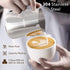 Milk Frothing Pitcher – 350ml Stainless Steel Coffee Jug with Latte Art Pen | Durable 304 Steel Espresso Pitcher for Milk Frothing, Cappuccino & Barista Tools