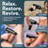 Regal Gun Massager, 4 Heads, 6 Speed, Rechargeable, Handheld, Percussion Muscle Massager for Full Body Pain Relief, Muscle Relaxation of Neck, Shoulder, Back, Foot for Men & Women, Black.