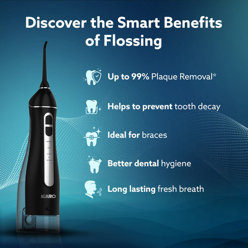 Ultra Dental Flosser for teeth, 5 Nozzles, Portable,Cordless & Rechargeable,4 Cleaning Modes,IPX7 Waterproof with 300ml Watertank, Flossing at Home & Travel,Oral Flosser,Oral Irrigator