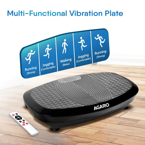 Royal 3D Vibration Plate Massager, Gym & Workout Machine , Muscle To ning, Calorie Burning, Weight Loss, 5 Auto Programs, Manual Mode, 180 Speeds, Adjustable Timer, With Remote & 2 Balance Straps