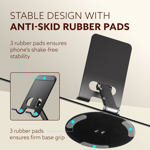 Revolving Mobile Stand – 360° Rotating & Adjustable Phone Holder with Adjustable Height & Angle