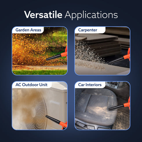 Regency Electric Air Blower, 600W, 13,000 RPM, 2.8 m³/min Airflow, Variable Speed Control, Red