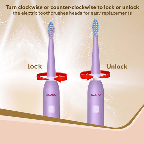 Cosmic Lite Refill Pack 4+1 pcs, Nylon Bristles, Washable, Purple