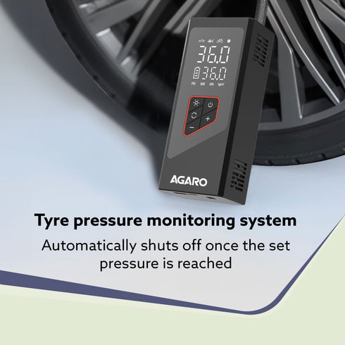 Regency Cordless Tyre Inflator, Portable Air Compressor, Flash Light, Power Bank, Multipurpose Use, Rechargeable, Up to 150 Psi Air Pump for Car, Bike, Foot Balls, Inflatables