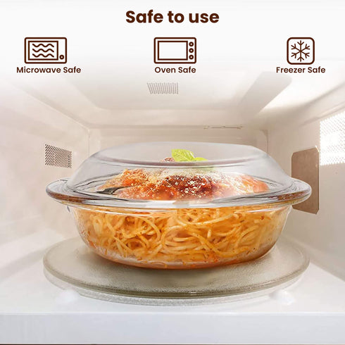 Elite Glass Casserole With Lid - 2000ml