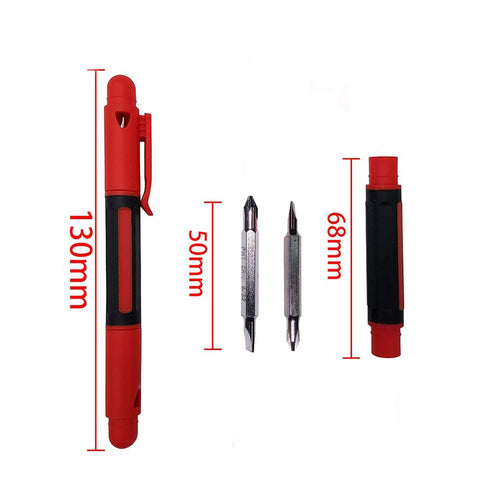 4in1 Pocket Screwdriver, Portable, 13x5x6.8 cm, Orange
