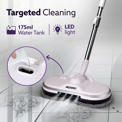 Regency Electric Spin Mop for Floor Cleaning, Floor Mopping, Automatic Wet Mopper, Cordless, Adjustable Handle, Water Sprayer, Lightweight, For Hardwood, Tile & Laminate Floors, Home, Kitchen & Office use