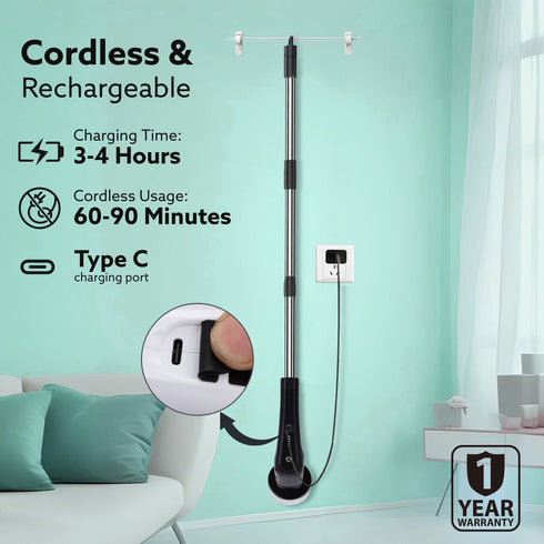 Royal Electric Spin Scrubber, Cleaning Brush Scrubber for Home, 400RPM/Mins-8 Replaceable Brush Heads-90Mins Work Time, 3 Adjustable Size, 2 Adjustable Speeds