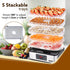 Regal Food Dehydrator, 5 Stackable Stainless Steel Trays, Digital Adjustable Timer & Temperature Control, Food Preserver Machine with Drying Capacity for Fruits, herbs, Veggies, Silver
