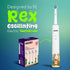 Rex Oscillating Toothbrush Refill Heads, Soft Bristles, Pack of 4