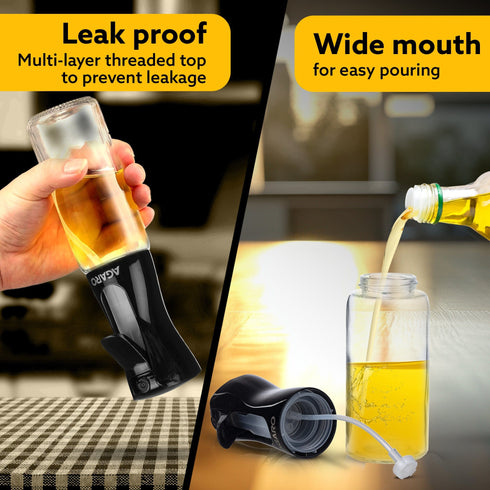 Elegant Oil Sprayer For Cooking, 200 Ml, Glass Body, Refillable Cooking Oil Spray Bottle, Oil Spritzer, Widely Used For Salad Making, Baking, Frying, Bbq, Portable,Brown