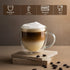Elite Double Wall Glass Cups 250ml, Pack of 2 | Premium Borosilicate, Heat Resistant, Microwave & Dishwasher Safe, Ideal for Coffee, Tea, Latte & Cold Beverages