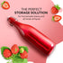 Elegant Flip Top Glass Bottle 1L Red, 1000ml, Freezer Safe & Leakproof Flip Cap, Red Colour & Stylish