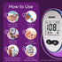 Glucometer, Blood Glucose Monitoring System with 50pcs Strips & Lancets, Glucometer Machine, Instant Blood Sugar Test at Home, Fast Blood Sugar Testing Device, Simple & Accurate, GLM-76