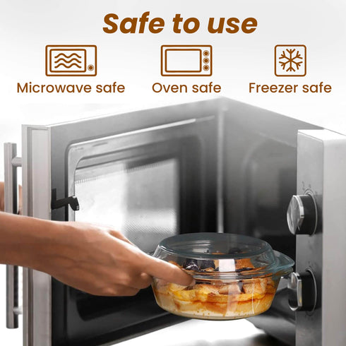 Elite Glass Casserole With Lid - 700ml